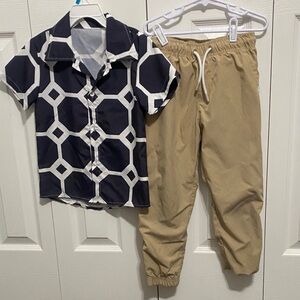 Tommy Bahama Navy and White Kids Matching Set